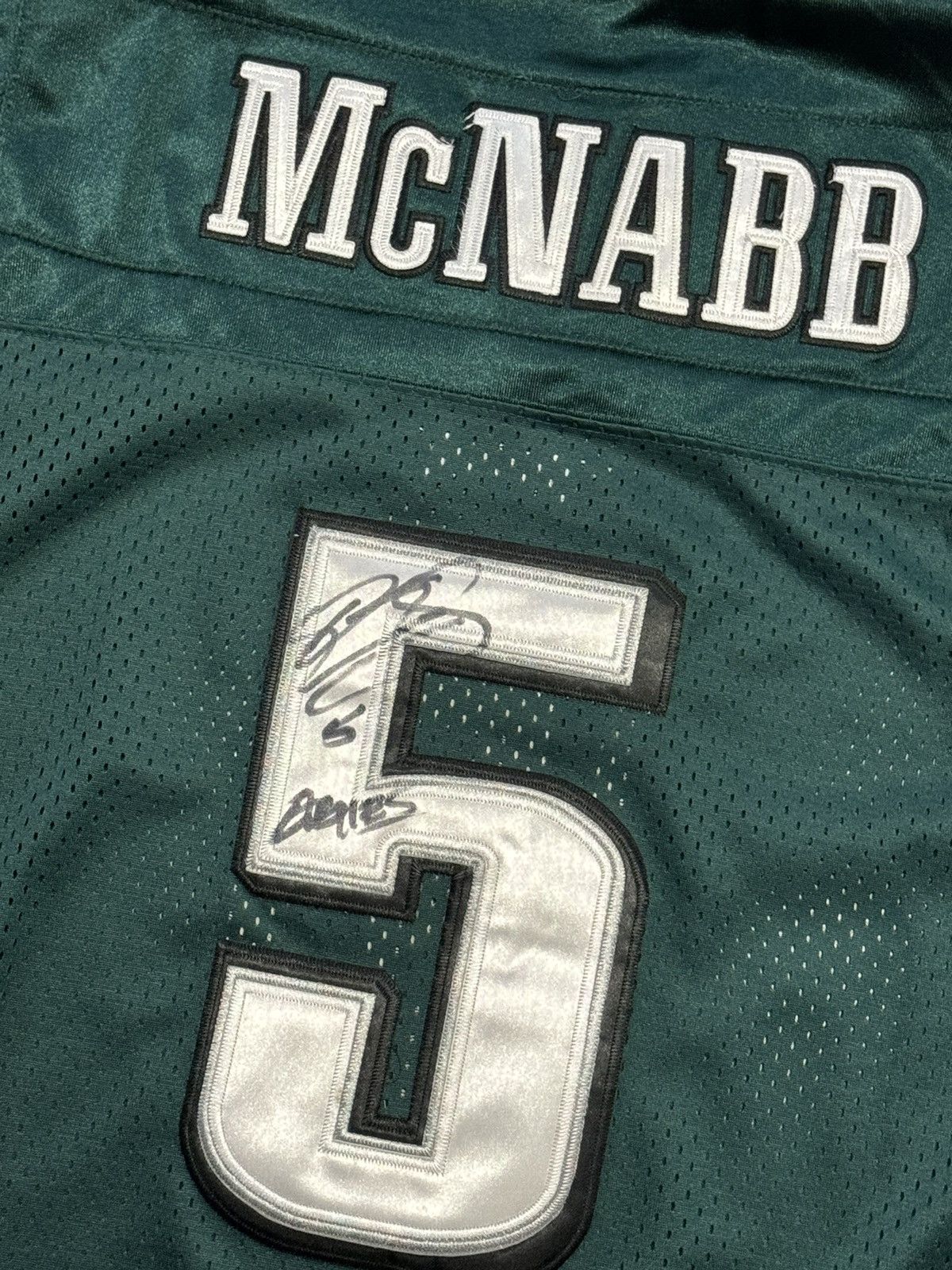 NFL × Reebok Size 52 NFL Philadelphia Eagles McNabb Autographed Jersey Size US XXL / EU 58 / 5 - 2 Thumbnail
