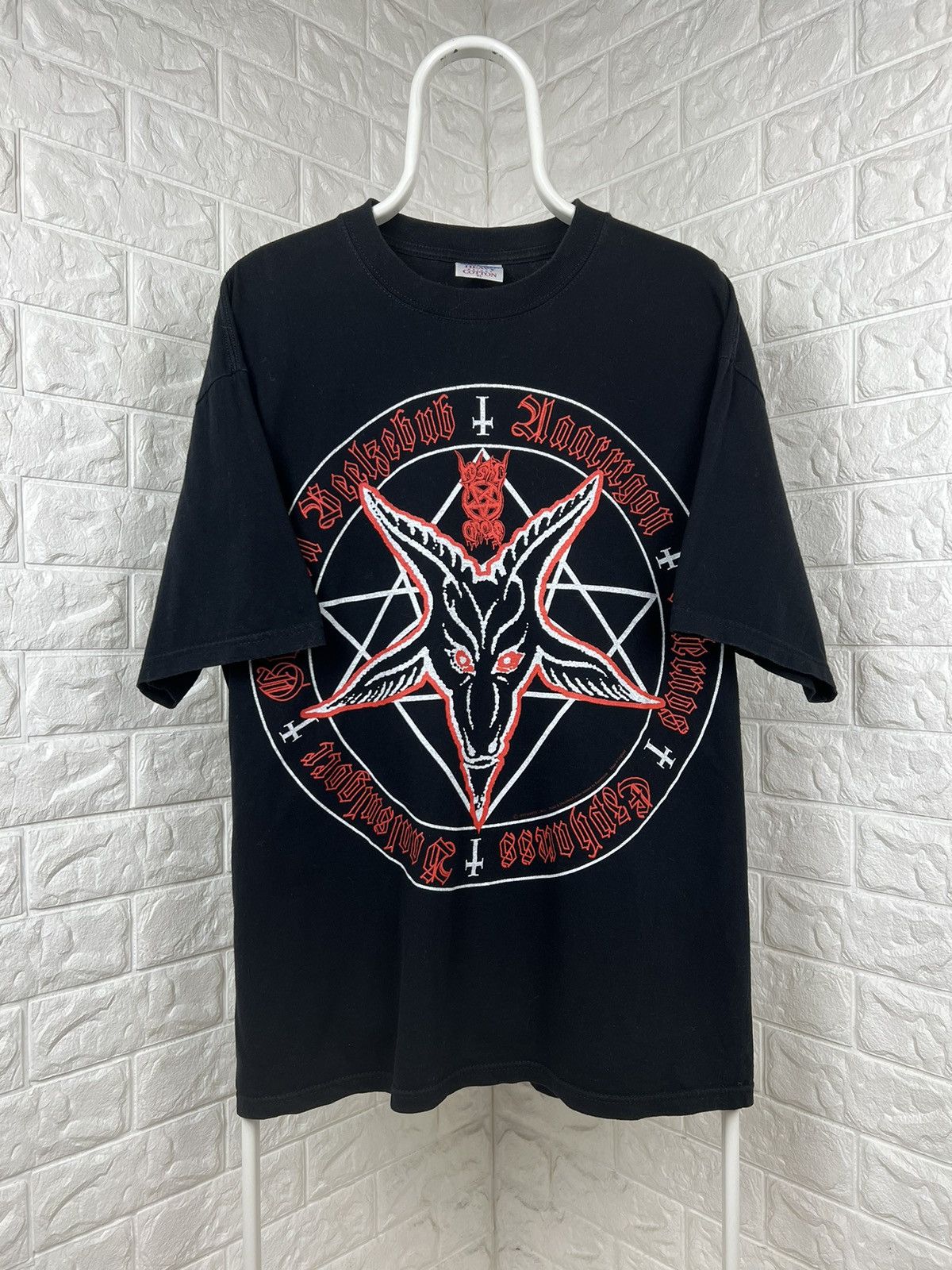 Band Tees × Vintage Black Metal Mystic Circle 1999 Vintage Tee Burzum Size US XL / EU 56 / 4 - 1 Thumbnail