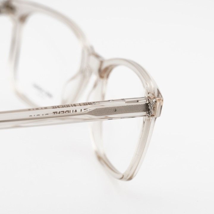 Saint Laurent Paris Saint Laurent SLM120 004 Eyeglasses Beige 53mm Square Frame Size ONE SIZE - 6 Thumbnail