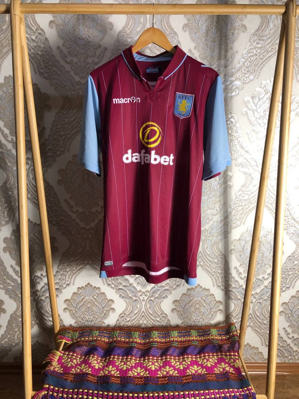 Macron × Vintage VERY RARE MACRON FC ASTON VILLA ENGLAND SOCCER JERSEY RETRO Size US XXL / EU 58 / 5 - 1 Thumbnail