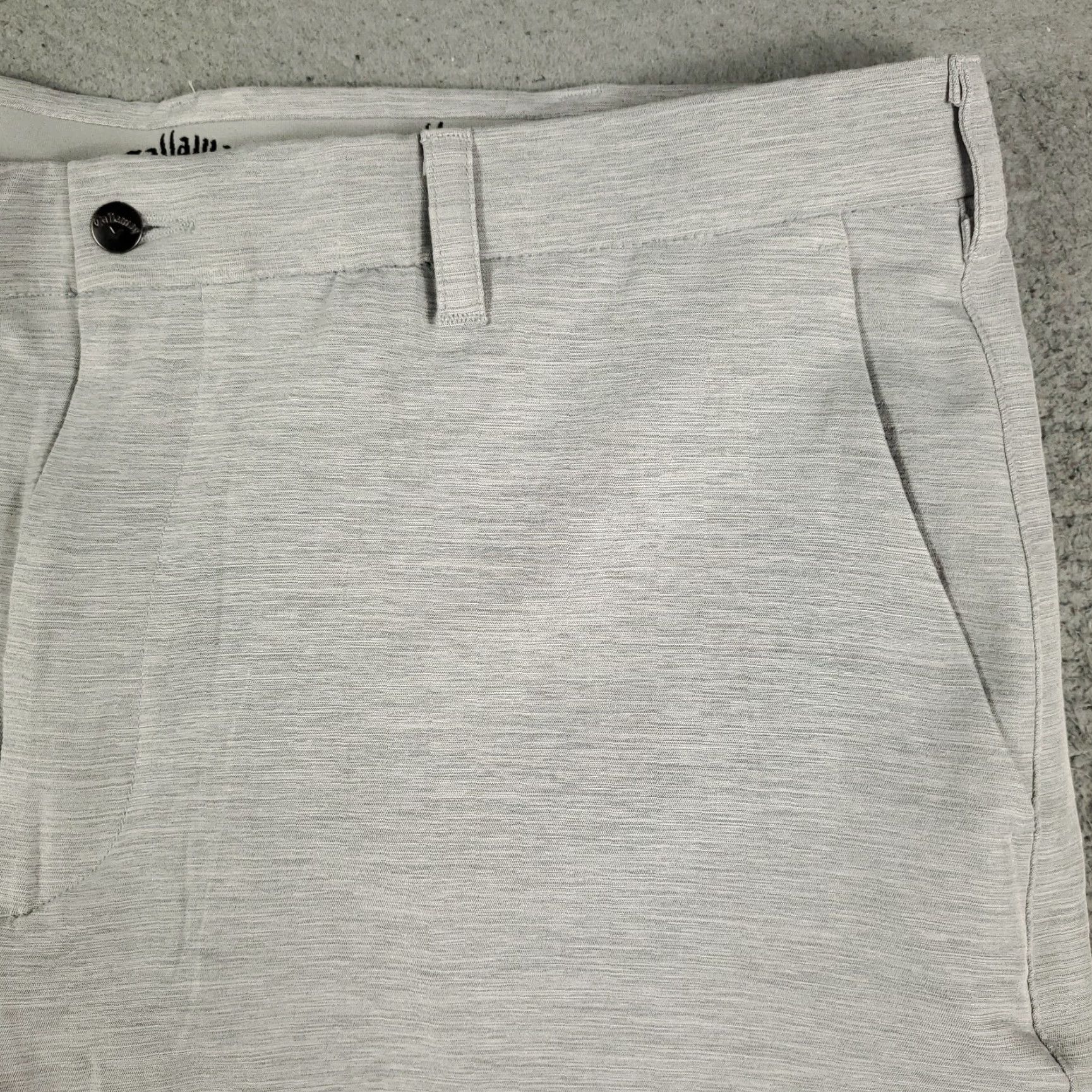 Callaway Callaway Shorts Mens Flat Front Chino Gray 40 IN Regular Waist Size 40 Casual Golf Logo Pockets Size US 40 / EU 56 - 3 Thumbnail