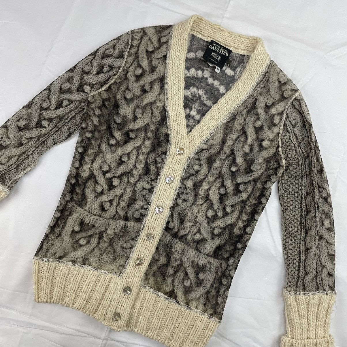 Jean Paul Gaultier Jean Paul Gaultier Trompe L´oeil Knit Cardigan