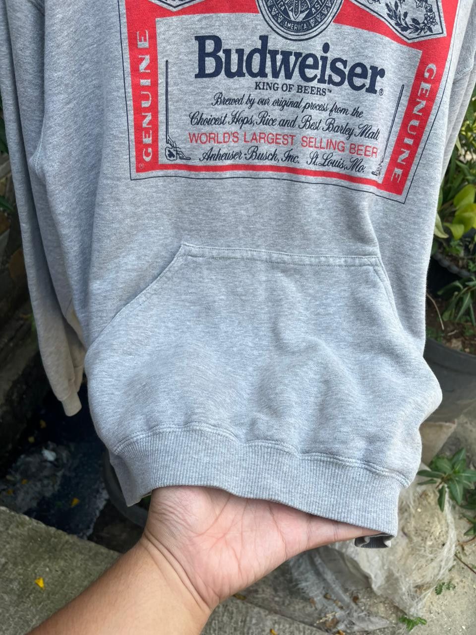 Budweiser vintage budweiser hoodie Logo Beer City print Size US L / EU 52-54 / 3 - 6 Thumbnail
