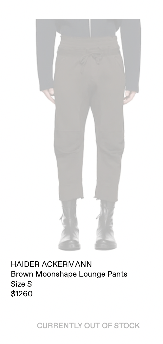 Haider Ackermann Archive Perth moon jogger cropped Size US 31 - 2 Thumbnail