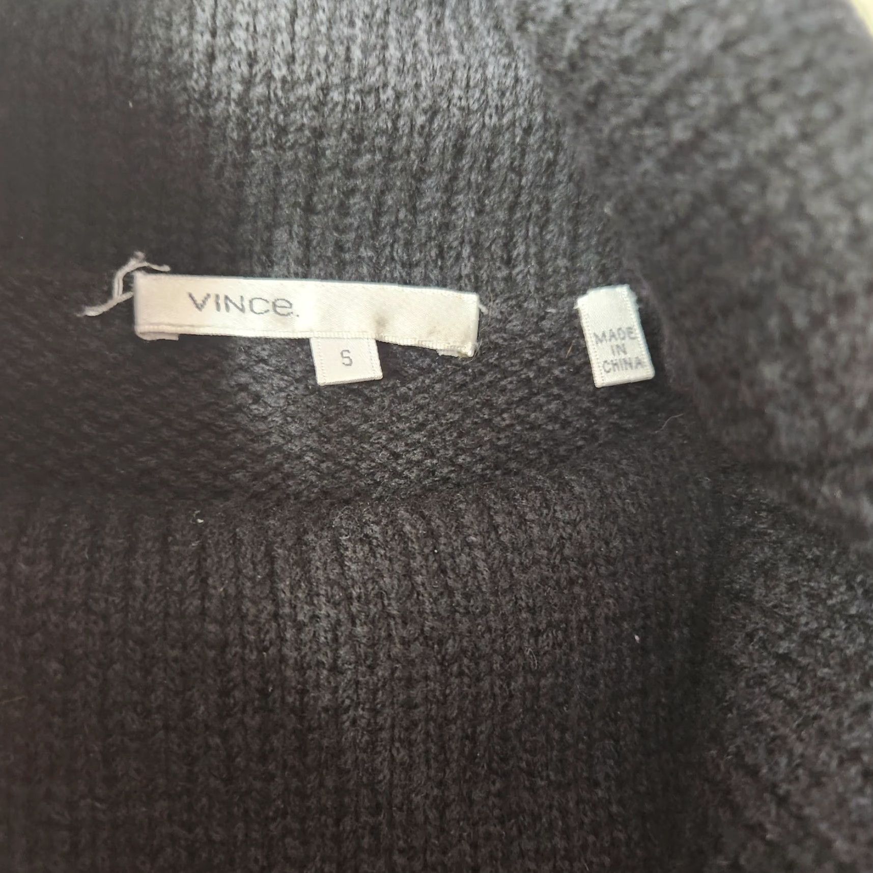 Vince Vince Wool Blend Black Turtleneck Sweater Dress-Size S Size S / US 4 / IT 40 - 3 Thumbnail