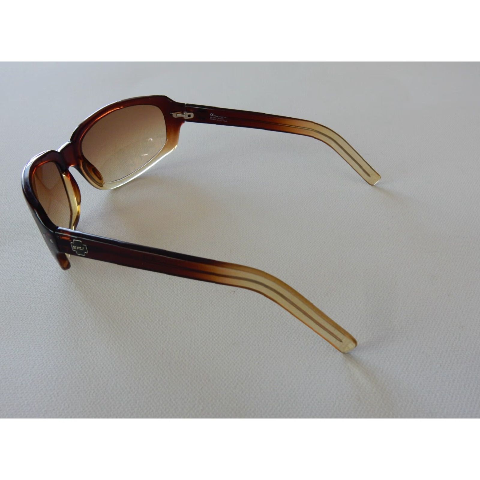 Vintage VINTAGE Spy+ Sunglasses 43mm Wrap Men Brown 021C Size ONE SIZE - 3 Thumbnail