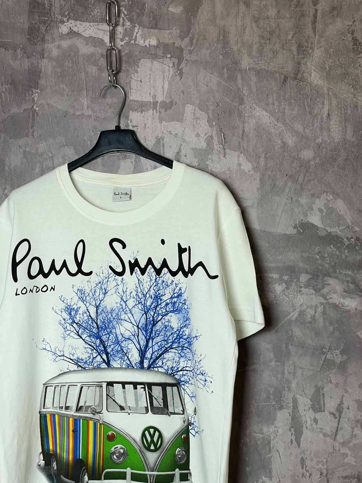 Designer × Paul Smith Paul Smith Big Logo Car Print T Shirt Size US L / EU 52-54 / 3 - 3 Thumbnail