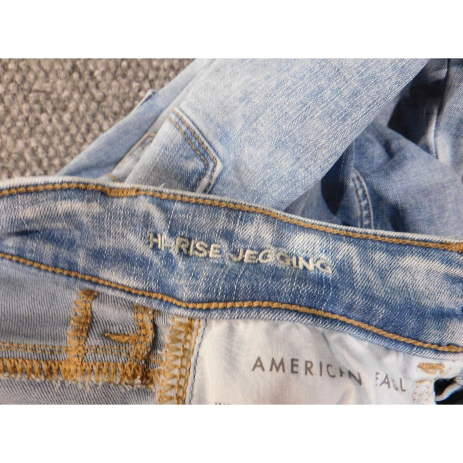 American Eagle Outfitters American Eagle Outfitters Jeans Womens 00 Blue High Rise Jegging Distressed Light Wash Regular Size 24" / US 00 / IT 34 - 6 Thumbnail