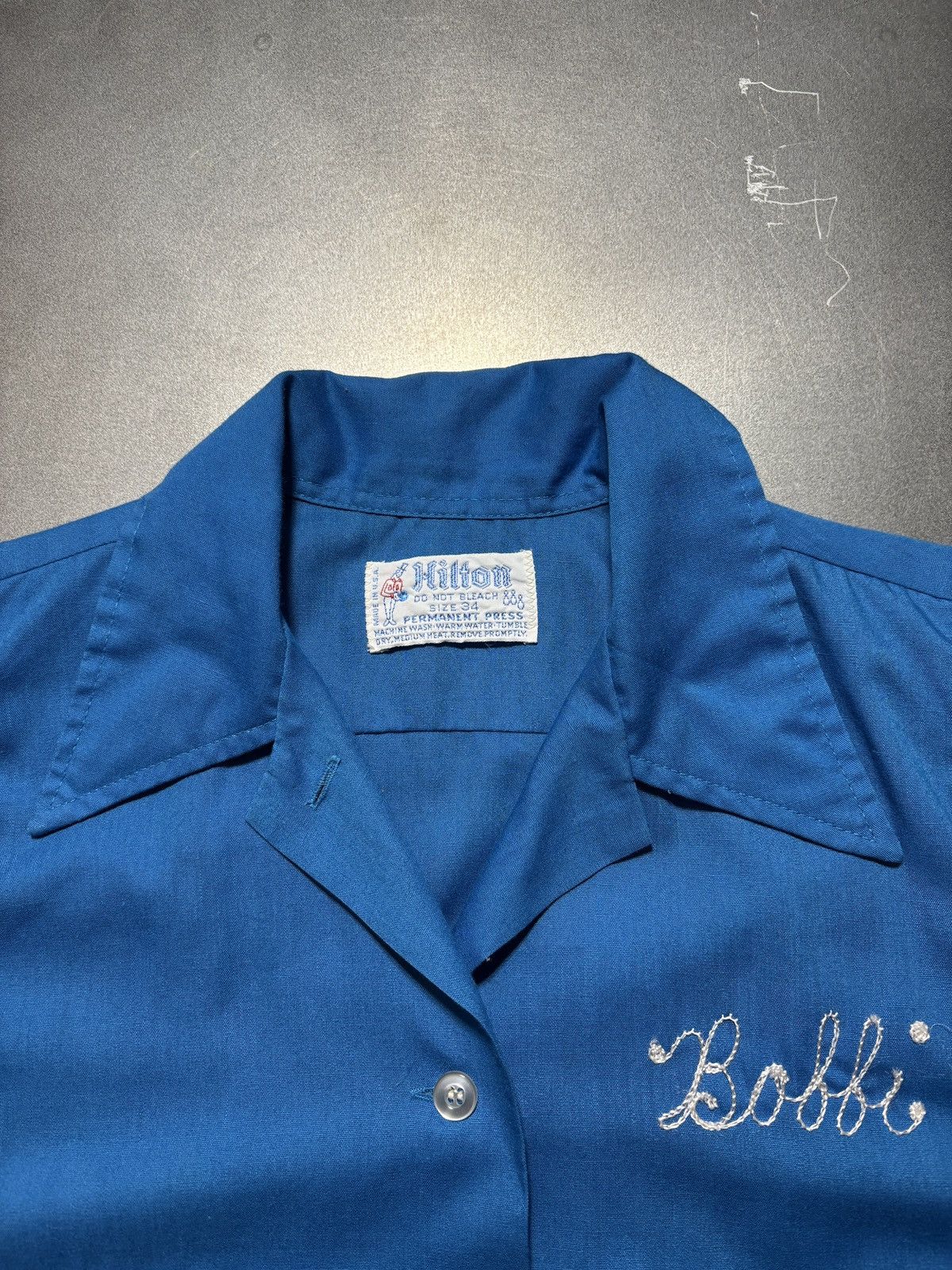 Vintage 1960s Chain Stitched Bowling Shirt Hilton USA Vintage Summer Size US S / EU 44-46 / 1 - 3 Thumbnail