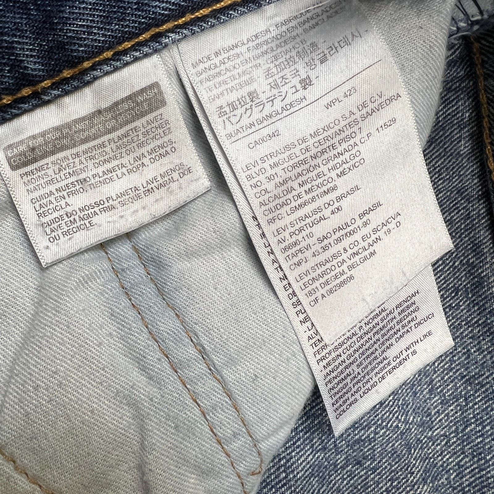 Levi's Levi's 505 Jeans 34x30 Blue Regular Straight Leg Distress Size US 34 / EU 50 - 10 Thumbnail