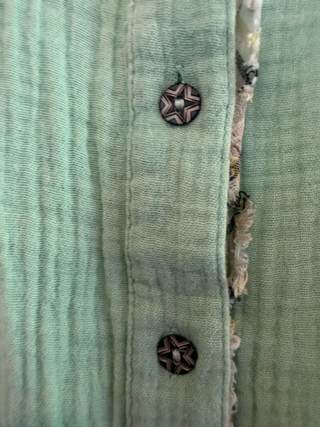 Other POL Oversized Cotton Gauze Button Down Tunic Top Sage Green Size S / US 4 / IT 40 - 4 Thumbnail
