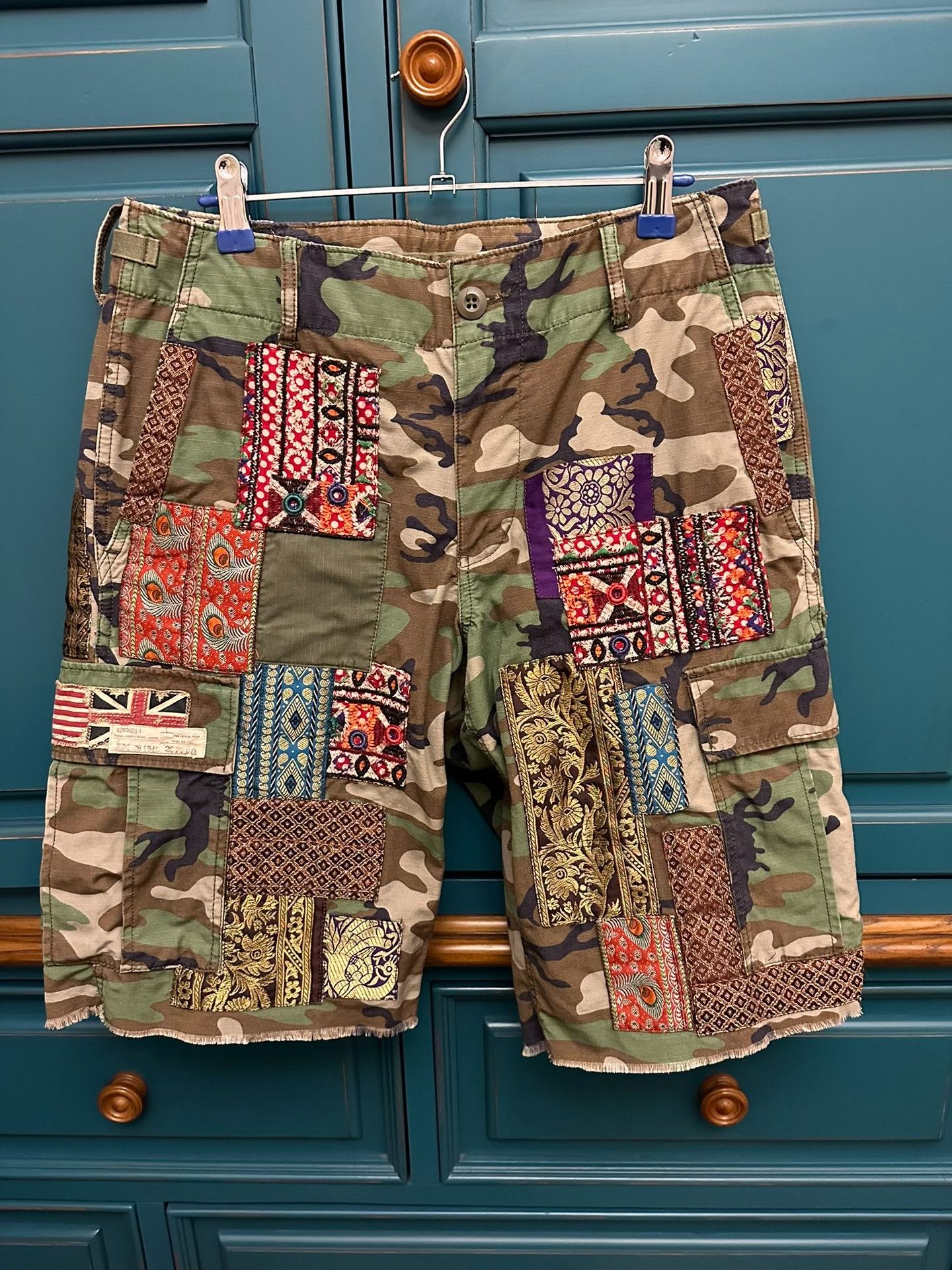 Denim & Supply Ralph Lauren Ralph Lauren Denim & Supply Camo Patchwork Shorts Size US 30 / EU 46 - 1 Thumbnail
