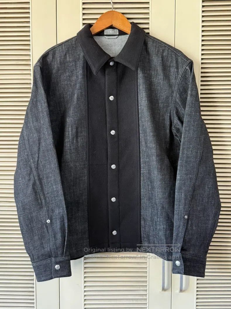 Dior Dior Black denim stitched jacket Size US S / EU 44-46 / 1 - 1 Thumbnail