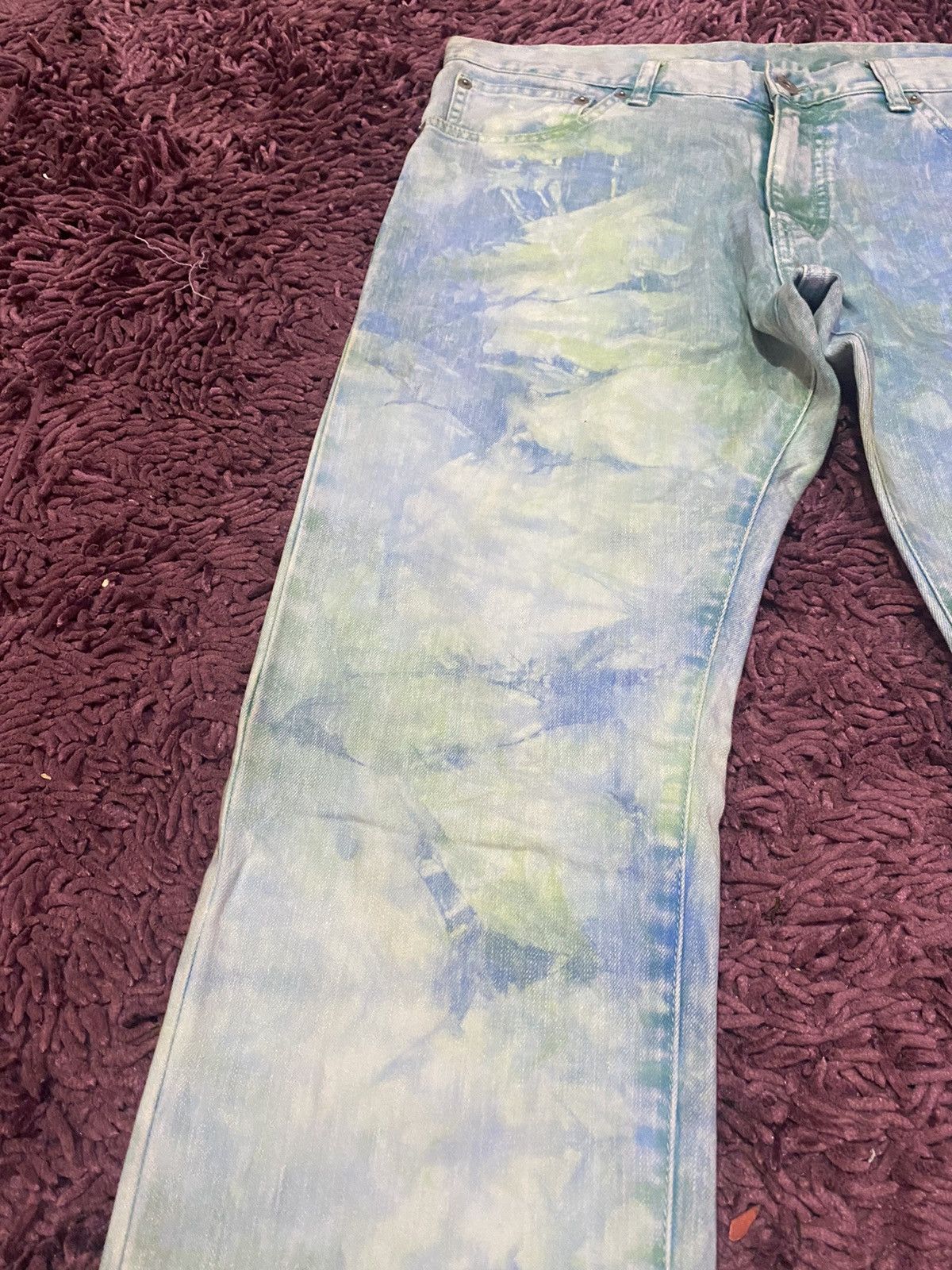 Vintage RARE🔥 Vintage Takeo Kikuchi Japan Bleach Acid Wash Design Size US 33 - 8 Thumbnail