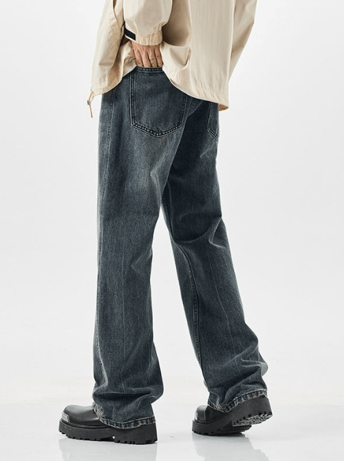 Japanese Brand Dark blue high street trend fashion casual flared jeans Size US 32 / EU 48 - 4 Thumbnail