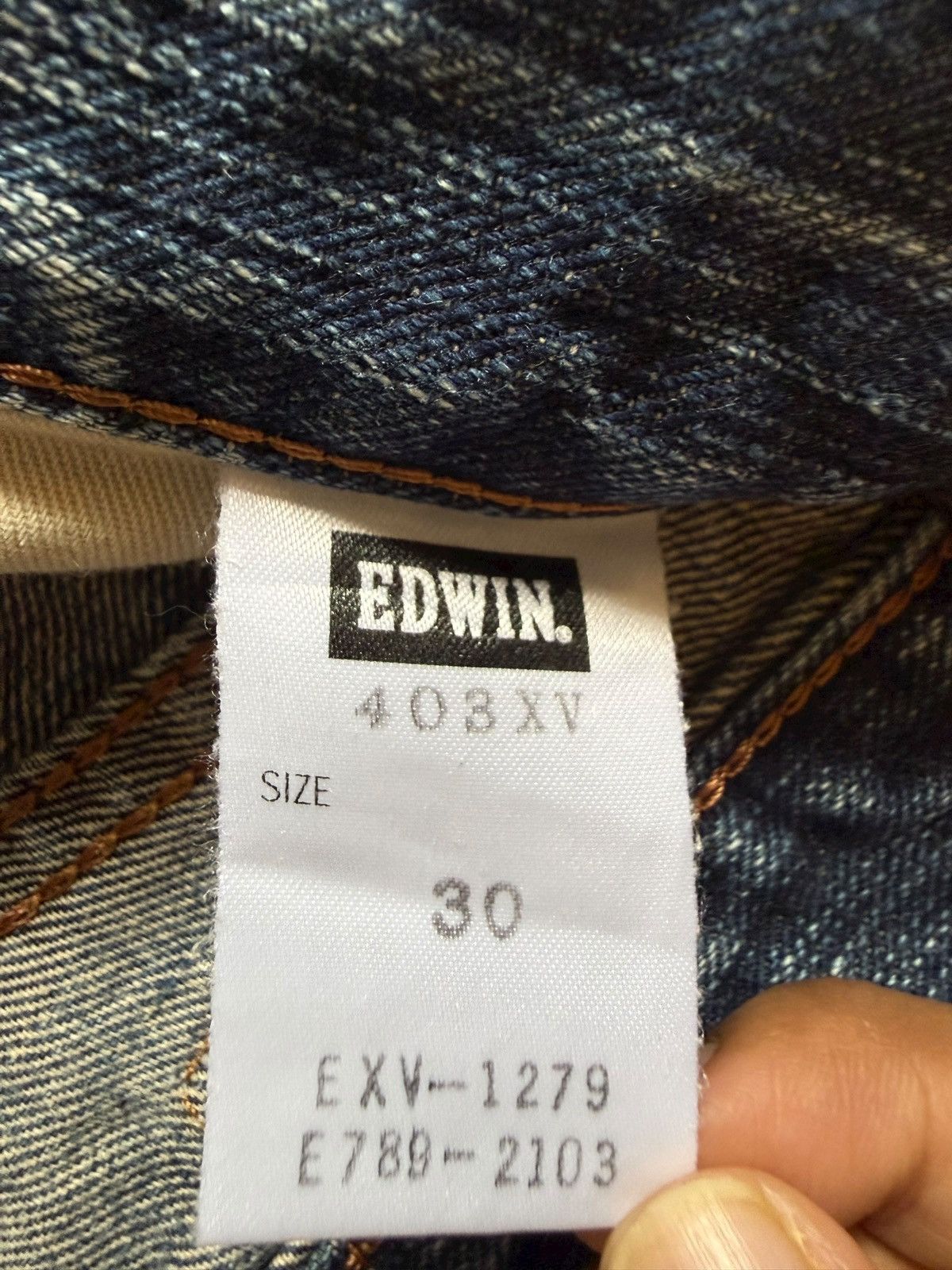 Edwin Exclusive Vintage Edwin XV Faded Wash Distressed Jeans Size US 31 - 5 Thumbnail