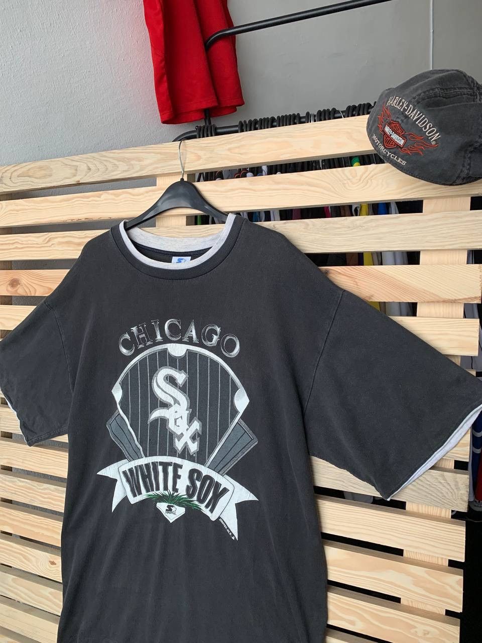 MLB × Vintage Vintage 1991 Starter Chicago White Sox Tee Shirt Size US L / EU 52-54 / 3 - 6 Thumbnail