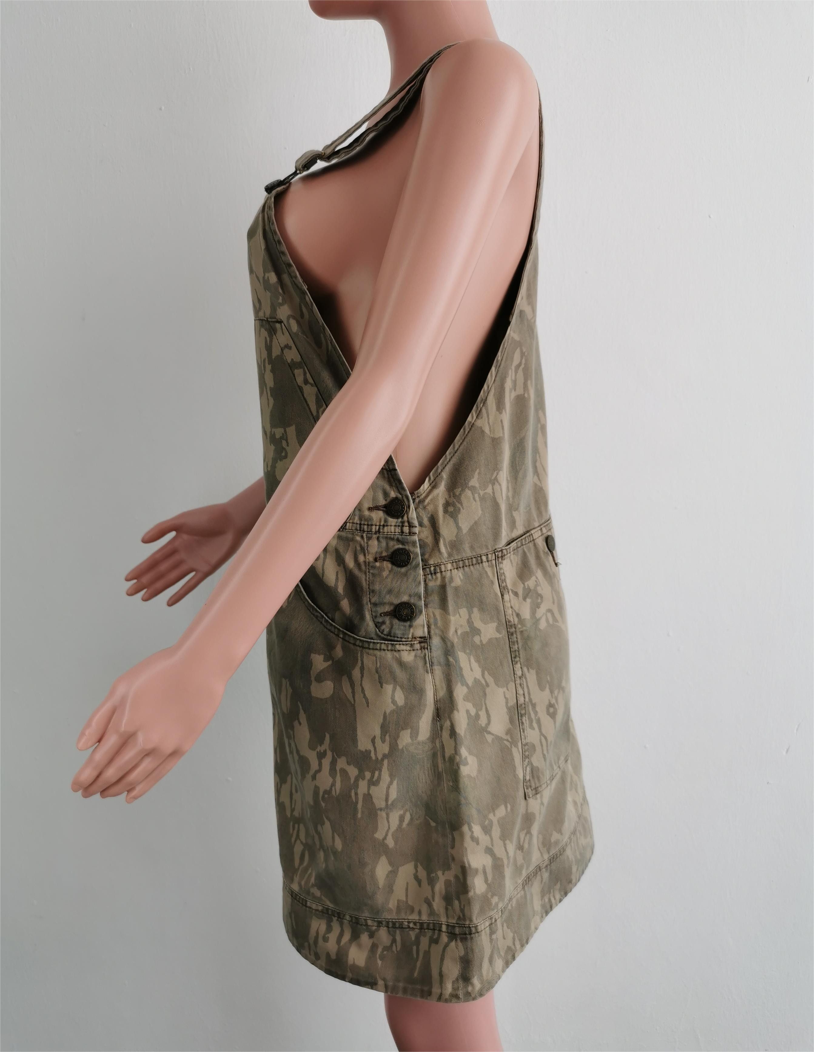 Tsumori Chisato Vintage 90's Tsumori Chisato Camo Jumpsuit Denim Dress Size M / US 6-8 / IT 42-44 - 3 Thumbnail