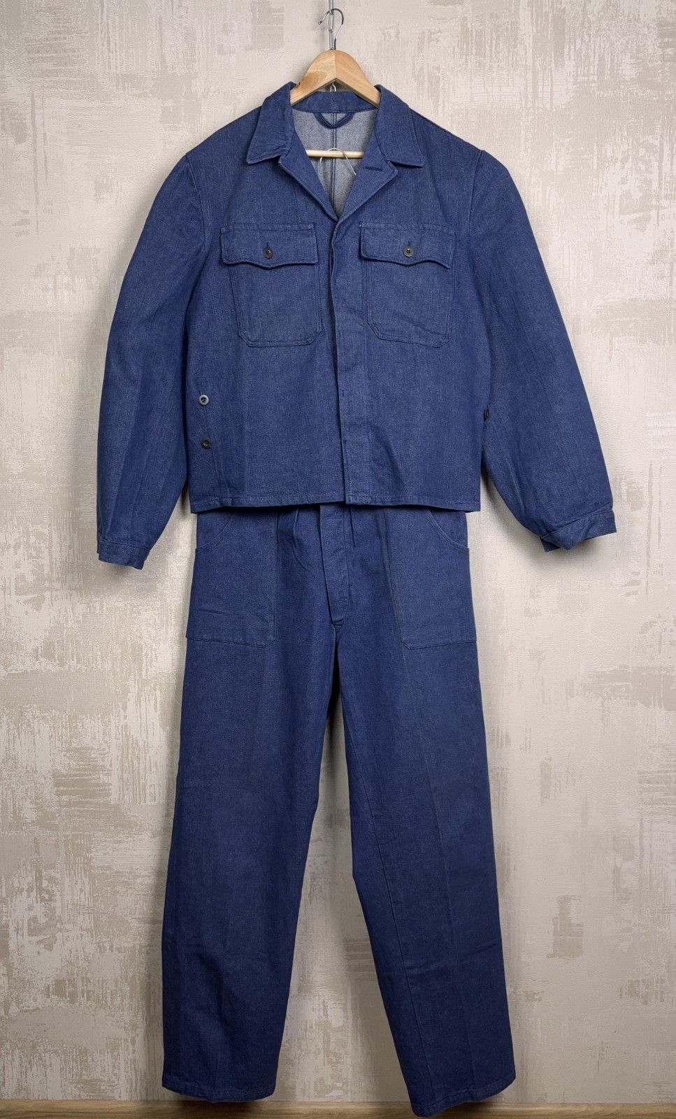 Le Laboureur Vintage Chore Jacket Buckel Back Pants French Set Work Size US L / EU 52-54 / 3 - 2 Thumbnail