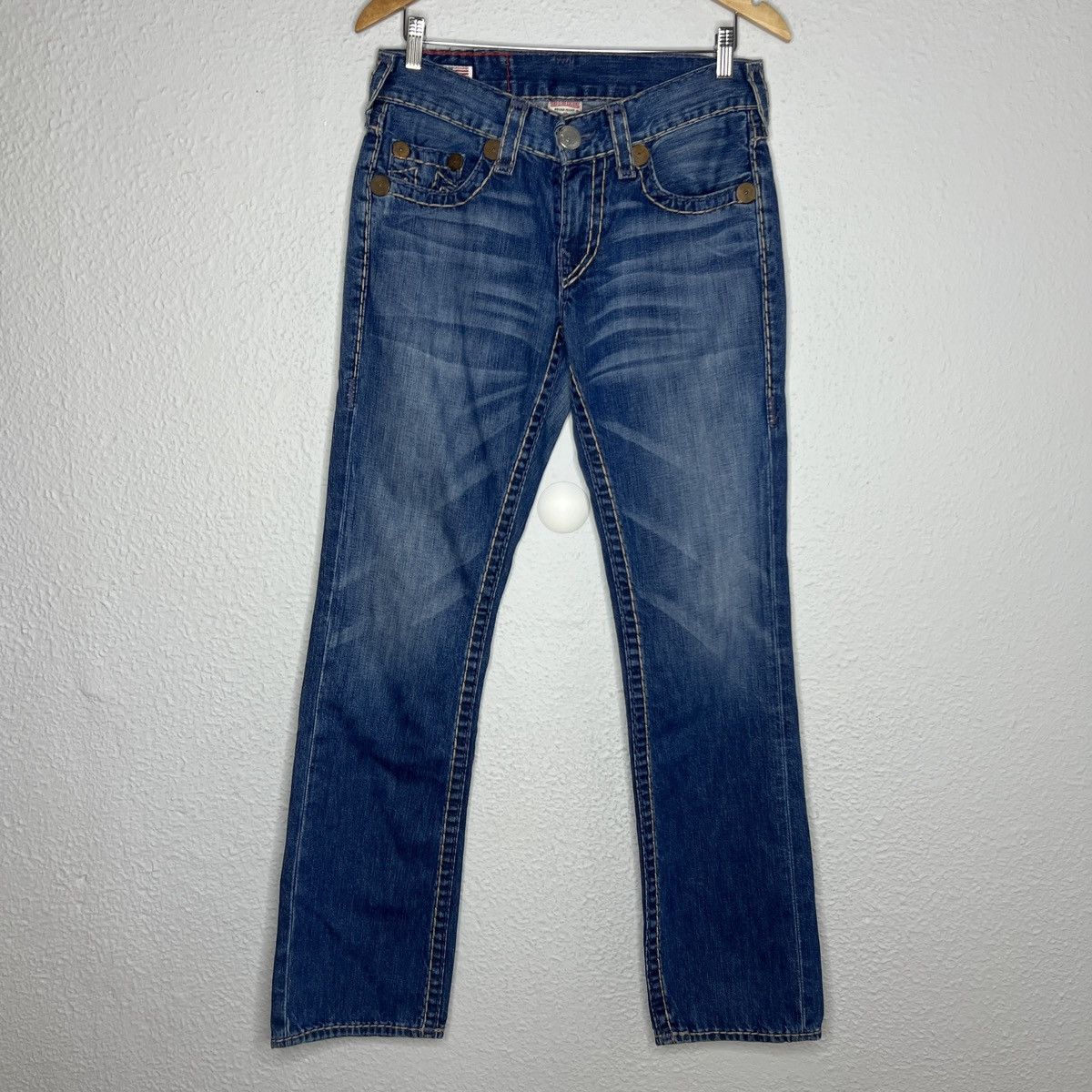 True Religion × Vintage True Religion Denim Jeans Trousers Pants Embroidered Logo Size US 32 / EU 48 - 5 Thumbnail