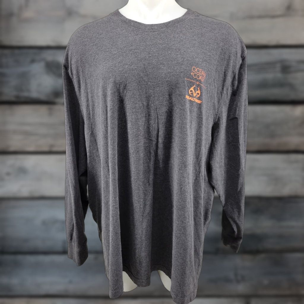 Vintage VINTAGE Ocean + Coast Realtree T-Shirt Mens XLT Long Sleeve Hunting Outdoor Size US XL / EU 56 / 4 - 1 Thumbnail