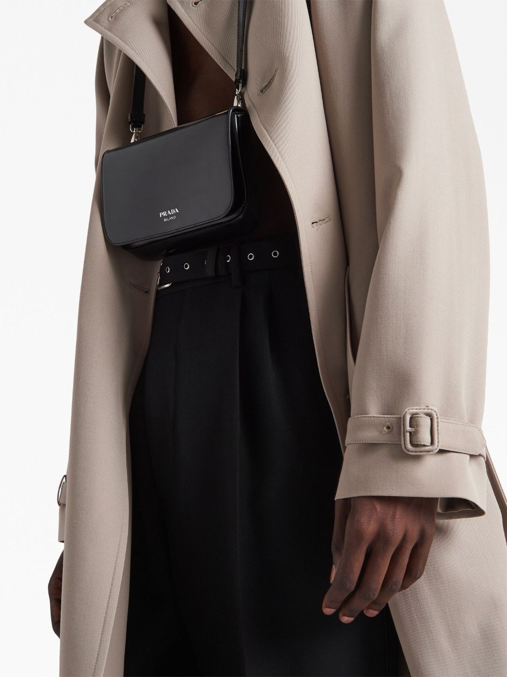 Prada o1bcso1str1025 Garbadine Double-Breasted Trench Coat Size US L / EU 52-54 / 3 - 6 Thumbnail