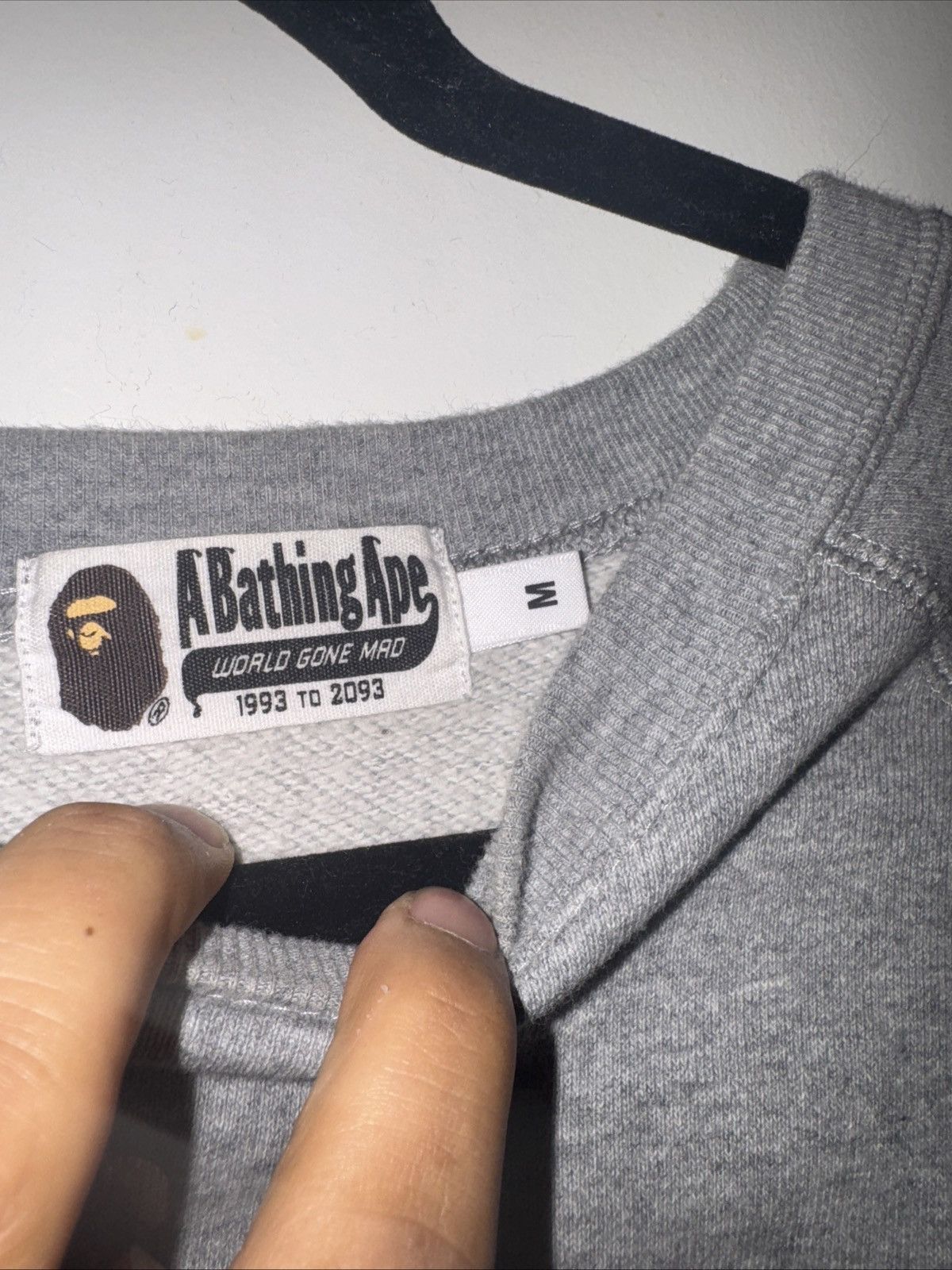 Bape Bape Shark Face WGM Embroidered Crewneck (2017) Size US M / EU 48-50 / 2 - 5 Thumbnail
