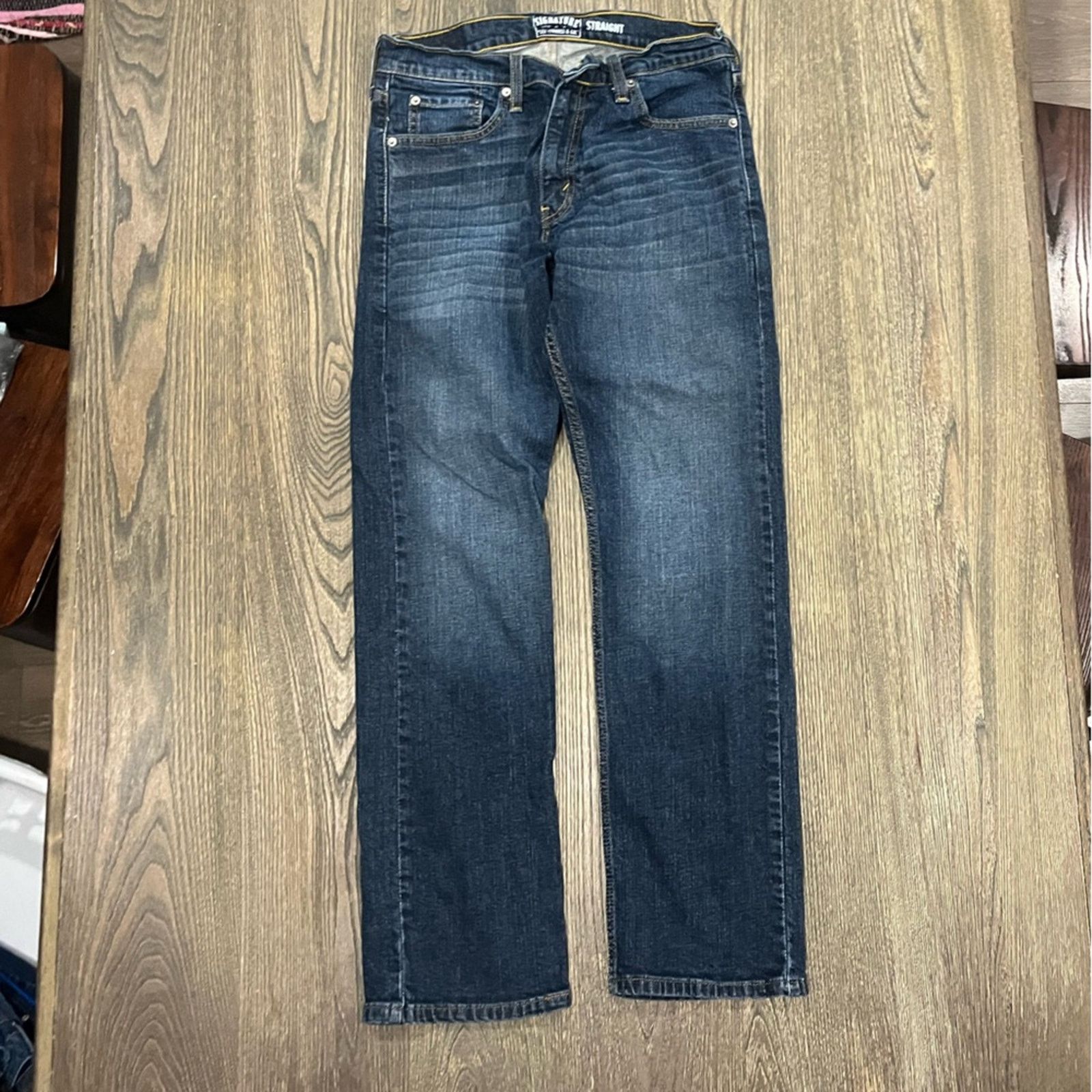 Levi's Levis Signature Straight Jeans Mid Rise Whisker Size US 30 / EU 46 - 1 Thumbnail