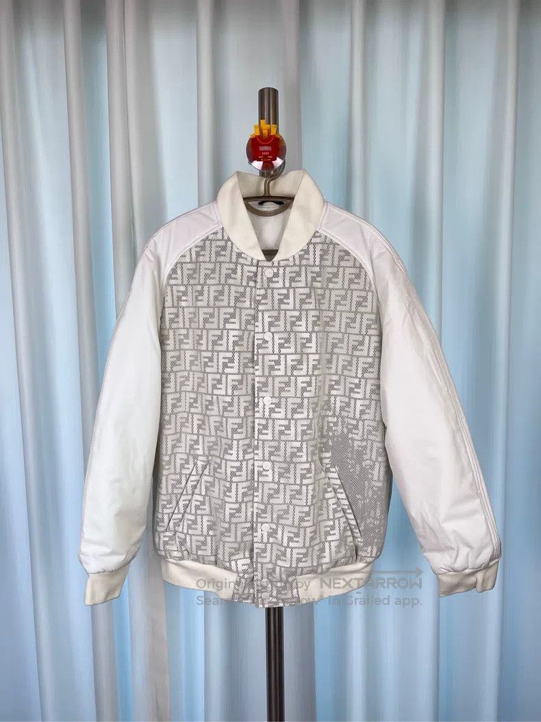 Fendi Fendi White Printed Logo Jacket Size US M / EU 48-50 / 2 - 1 Thumbnail