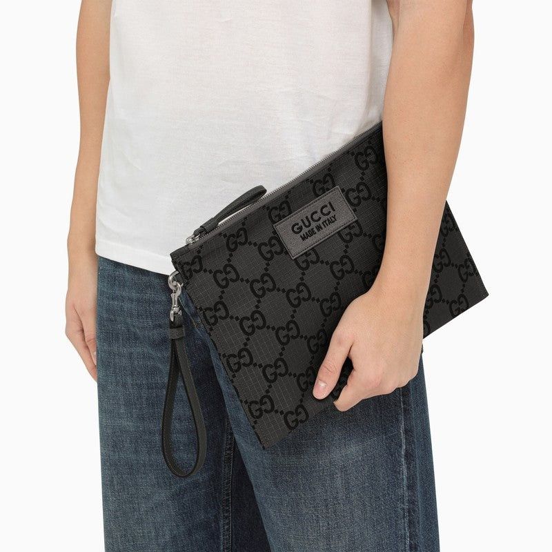 Gucci oc11z1225 Size: OS / GG Ripstop Pouch in Dark Grey Size ONE SIZE - 3 Thumbnail