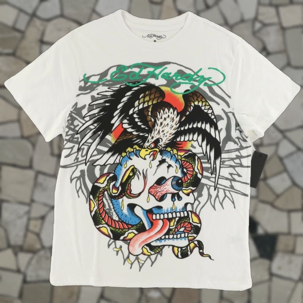 Ed Hardy Ed Hardy T-Shirt White Skull Eagle Solid Men M Shirt Size US M / EU 48-50 / 2 - 1 Thumbnail