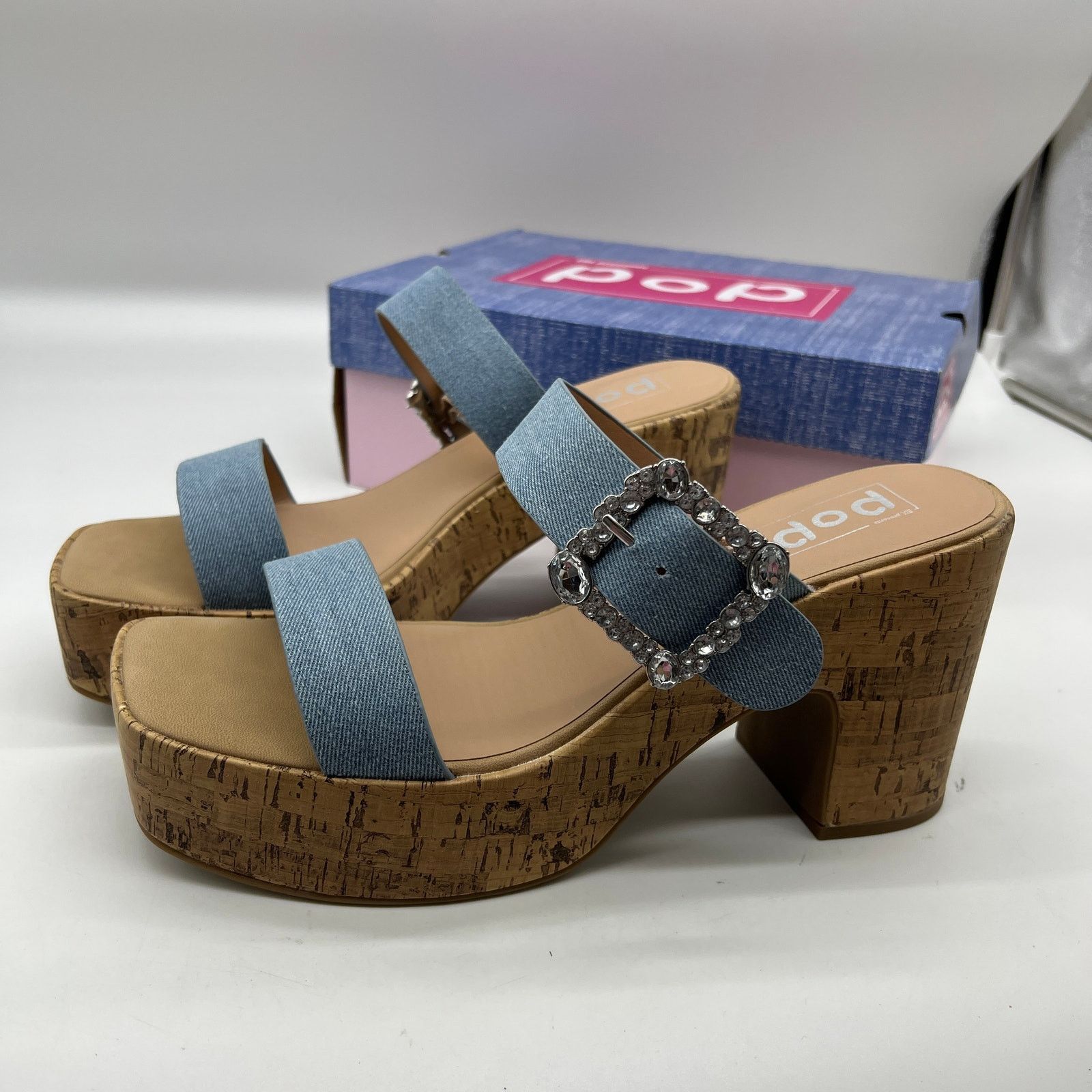 Other Pop Womens Kallie Heeled Sandals Pink Fuschia Multicolor Size US 11 / IT 41 - 11 Thumbnail