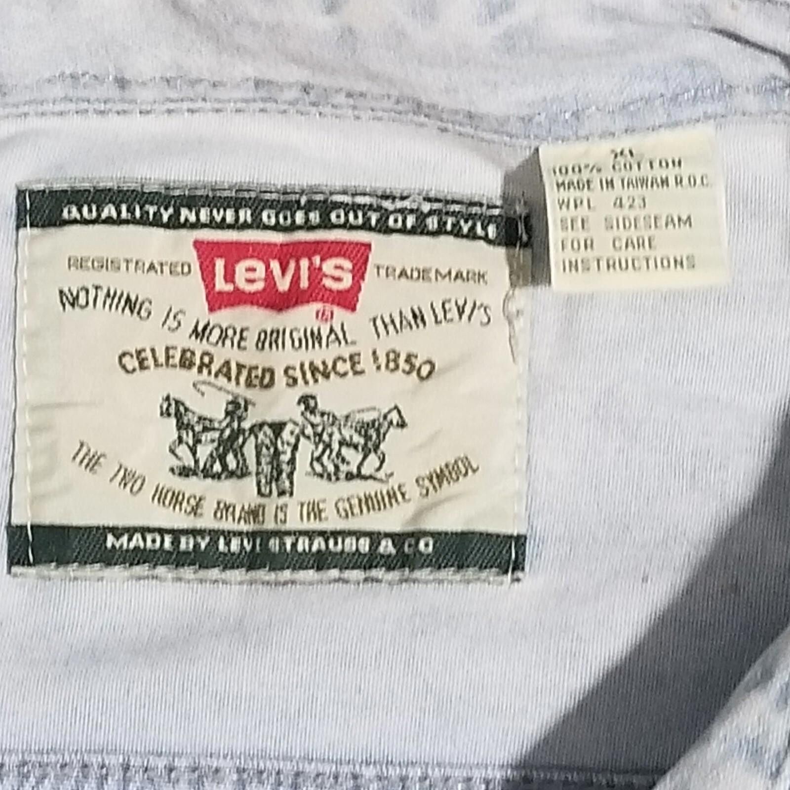 Levi's Levi XL Denim Denver Broncos Sleeveless Button Down Size ONE SIZE - 4 Thumbnail
