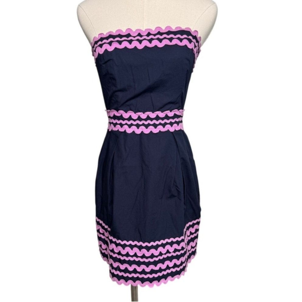 French Connection French Connection Wizard Dress rick rack navy purple size 6 Size M / US 6-8 / IT 42-44 - 2 Thumbnail