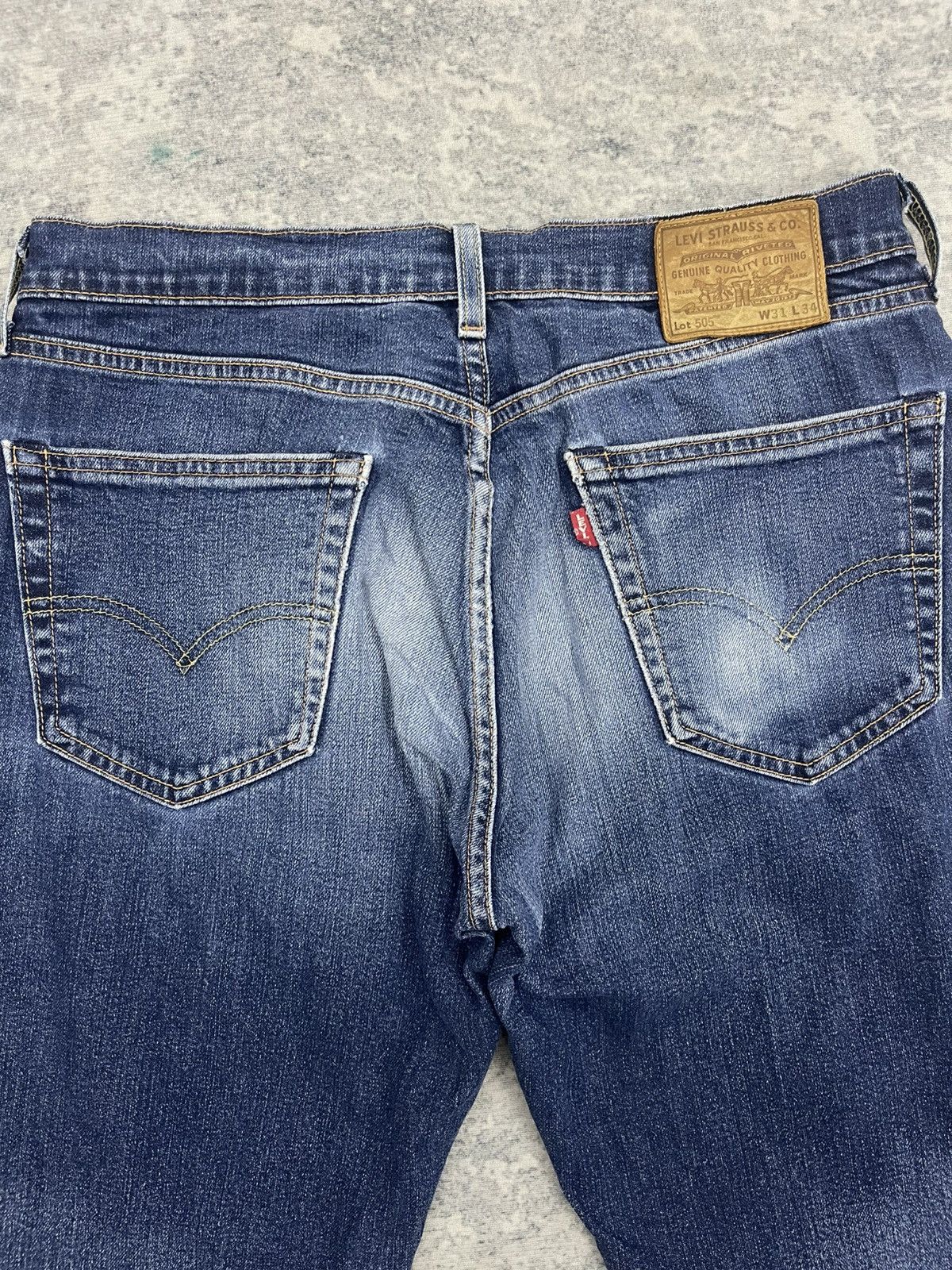 Levi's 90s Levis 505 Big E Distressed Denim Size US 31 - 11 Thumbnail