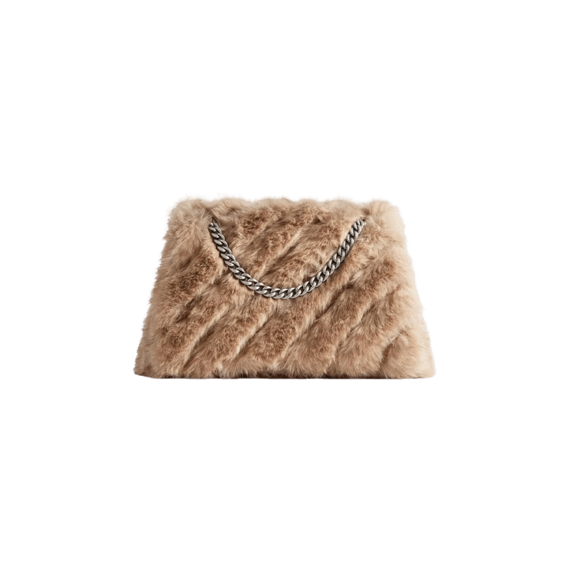 Balenciaga o1tr1nto0725 Size: OS / Crush Medium Chain Bag Fur in Brown Size ONE SIZE - 3 Thumbnail