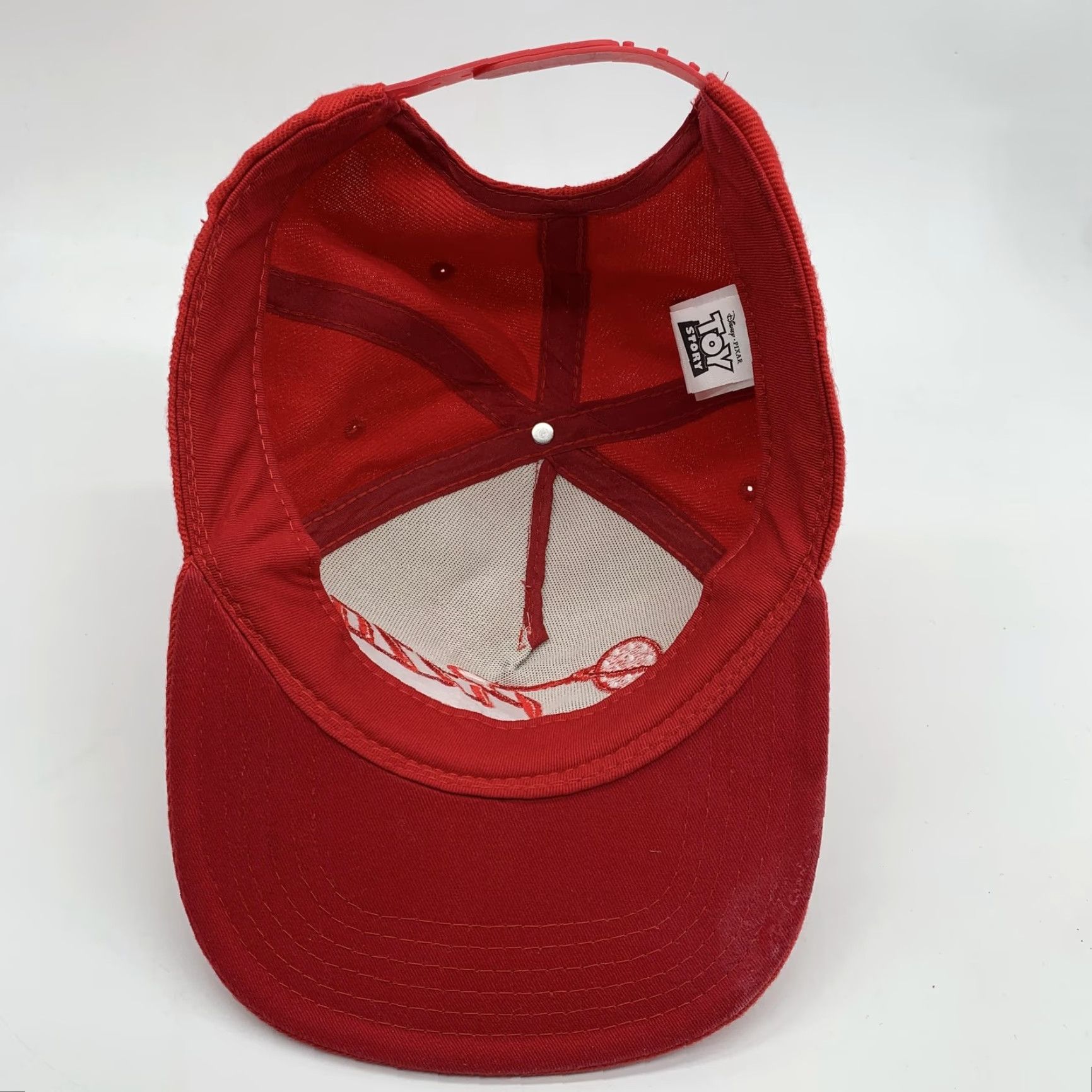 Disney Disney Pixar Toy Story Pizza Planet Hat 3D Embroidered Snap Back Red Hat Mens One Size Twill Casual Vintage No Size ONE SIZE - 6 Thumbnail