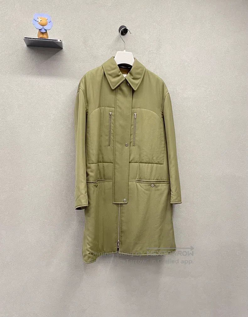 Hermes Hermes Olive Green Mid-Length Zip-Up Jacket Size XXS / US 00 / IT 34 - 3 Thumbnail