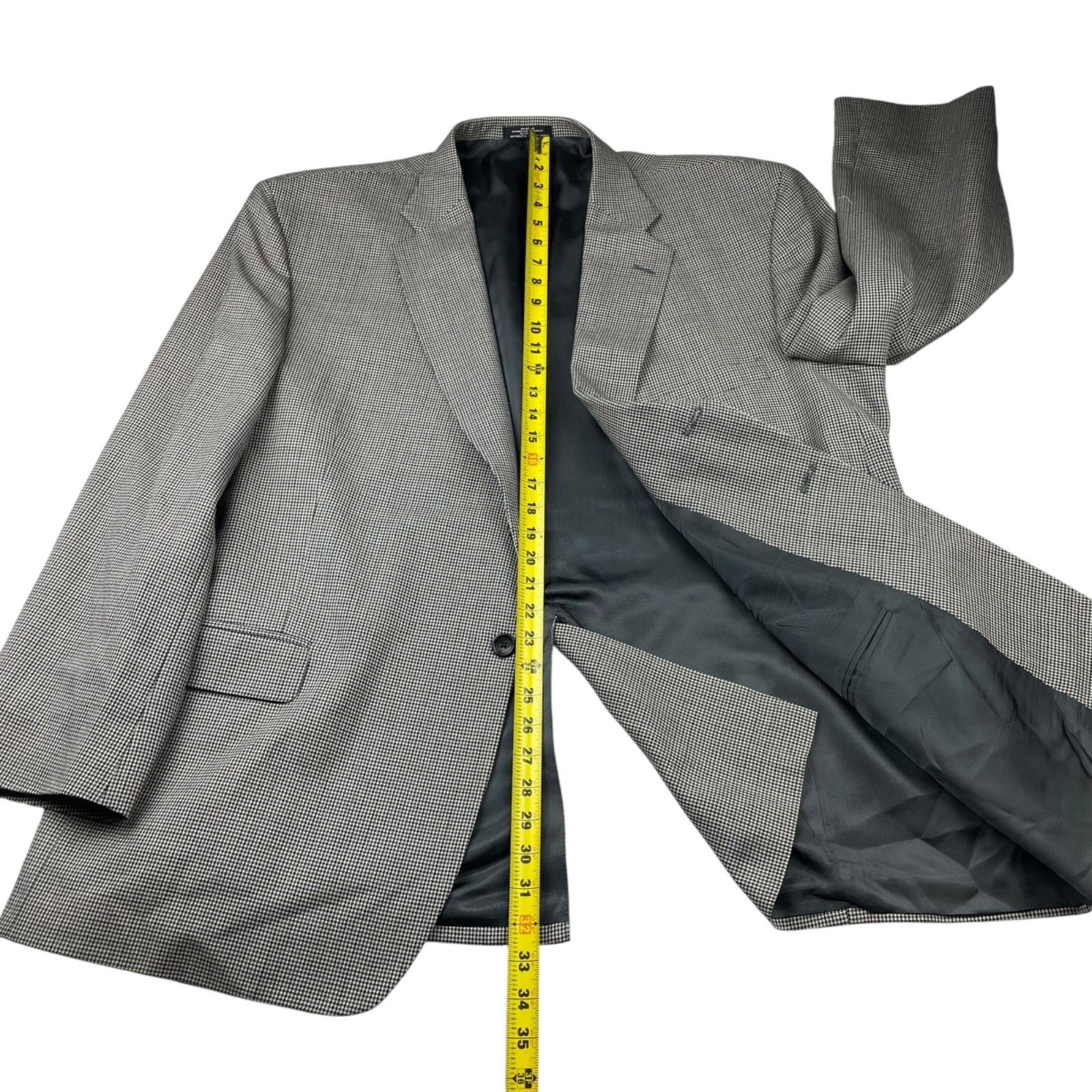 Stafford Stafford Men's 100% Wool 2-Button Blazer Beige/Blue/Gray Hou Size 50R - 12 Thumbnail