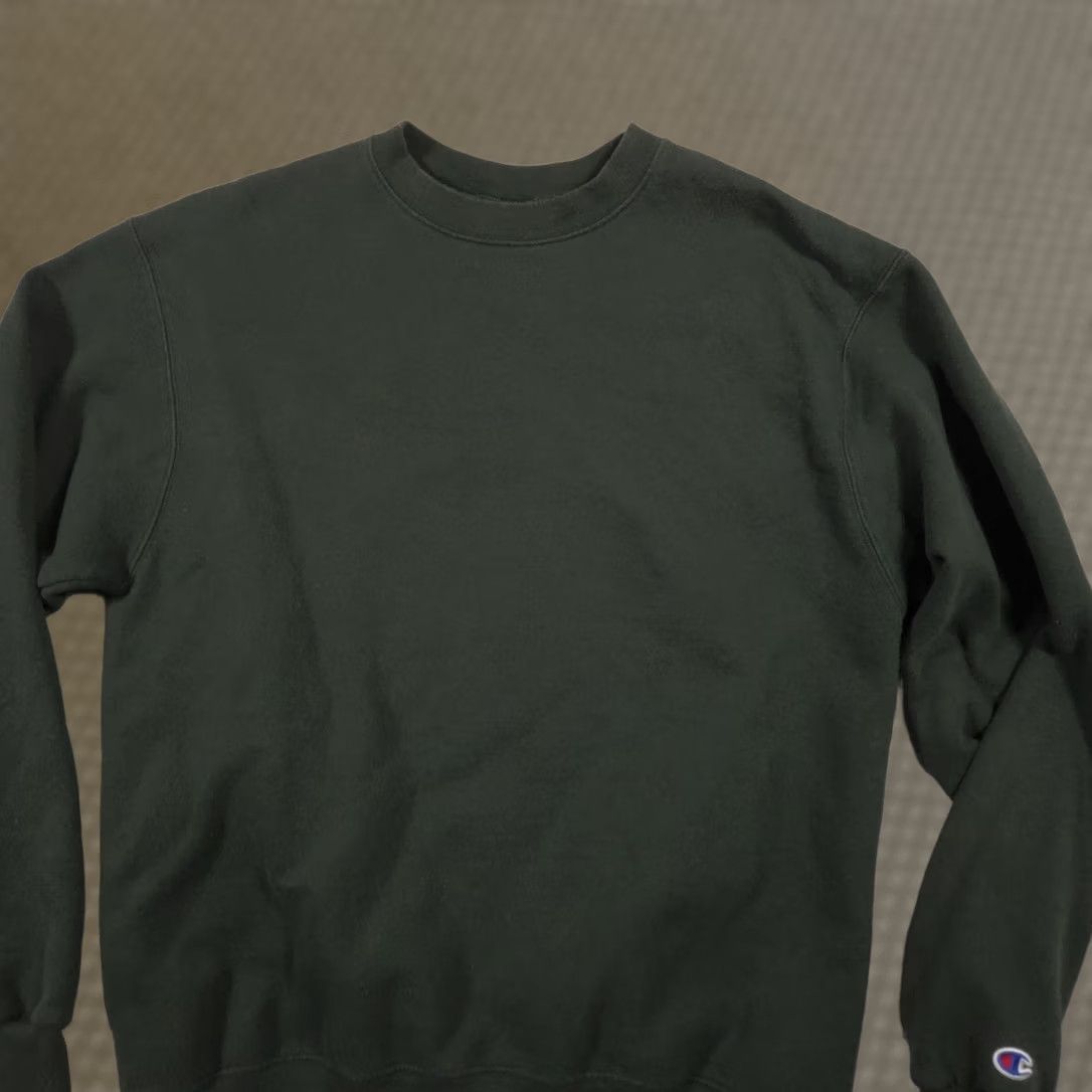 Champion VINTAGE Champion Sweatshirt Mens Large Green Crewneck Pullover C Logo Fleece Size US L / EU 52-54 / 3 - 1 Thumbnail