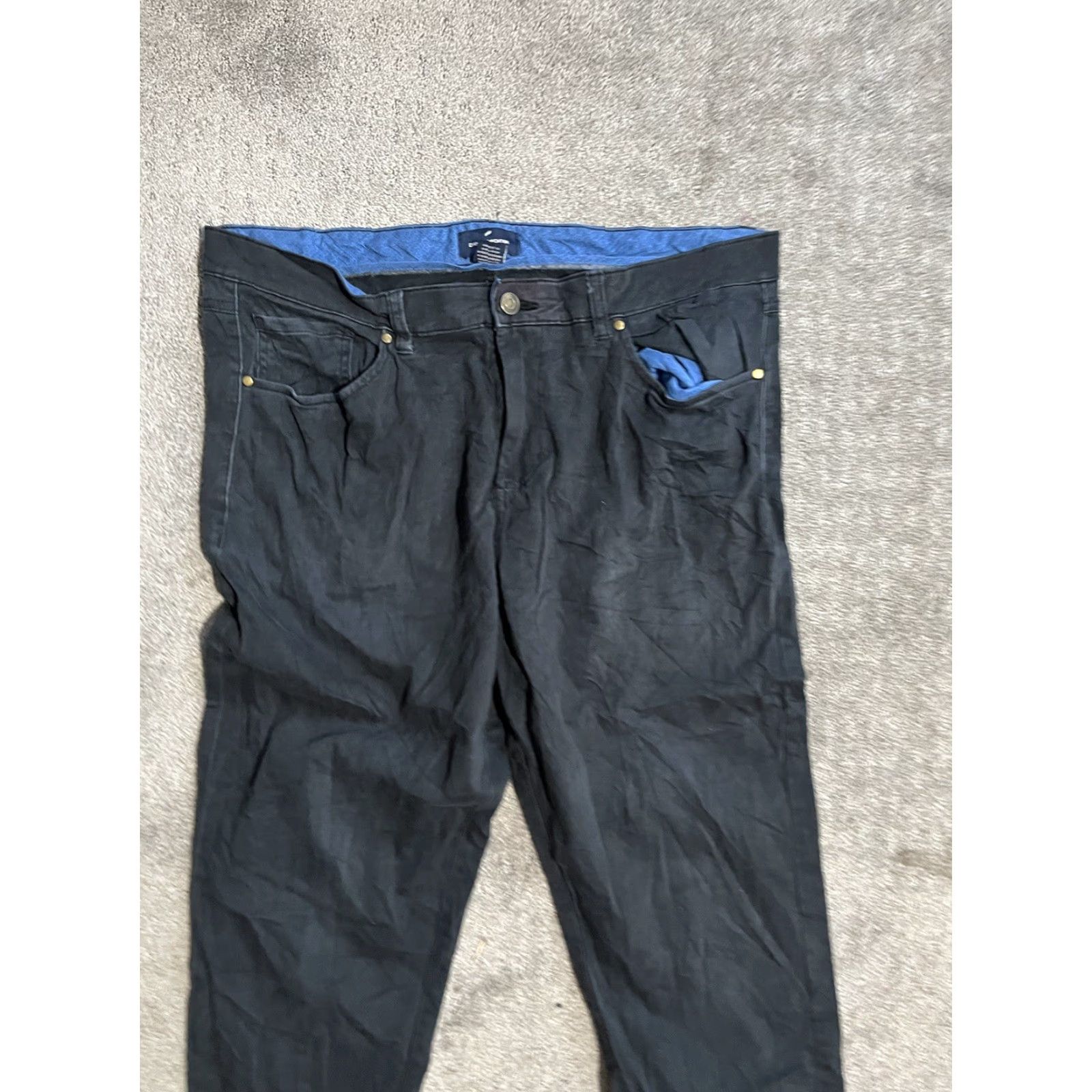 Vintage Daniel Hechter Men’s Black Stretch Pants Size 36x32 Size US 36 / EU 52 - 2 Thumbnail