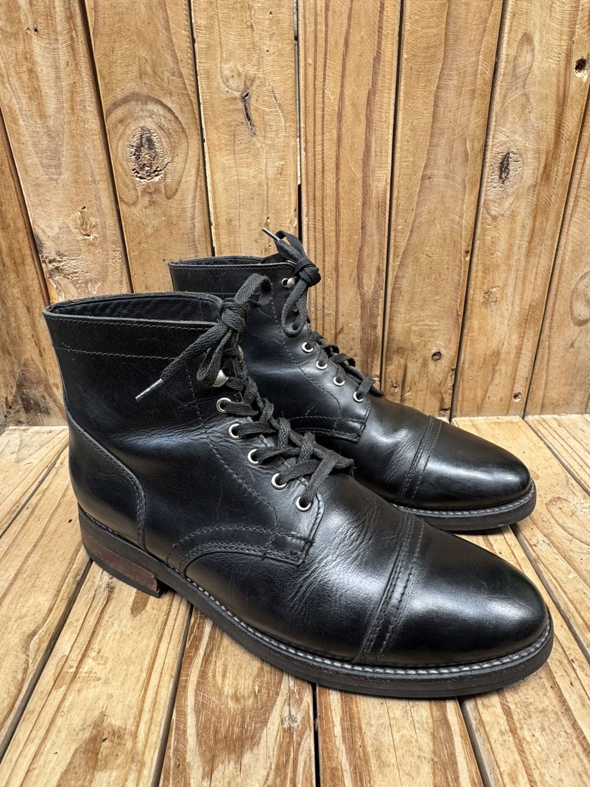 Thursday Boot Company Thursday boots company captain black cap toe leather boots Size US 10 / EU 43 - 3 Thumbnail