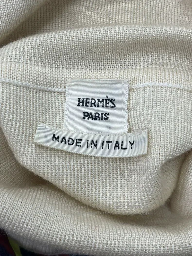 Hermes Hermes Silk and cashmere blend top with Hermès-style print Size XS / US 0-2 / IT 36-38 - 5 Thumbnail