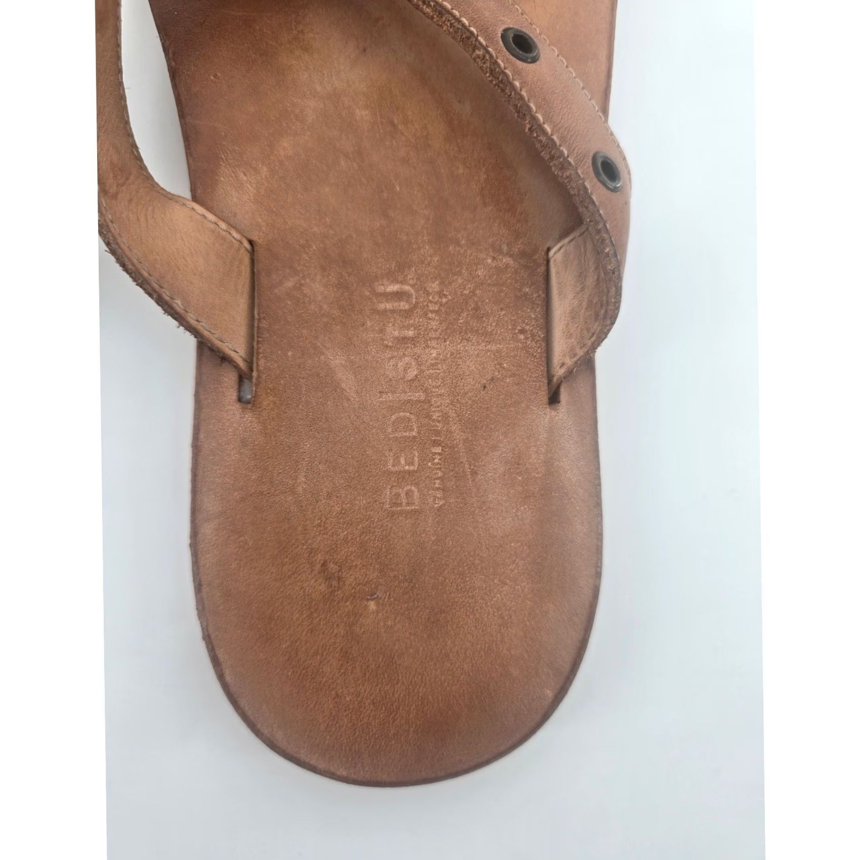 Bed Stu Slide Sandals Mens 11 Brown Leather Capriana Vibram Euc, Men's — image 2 of 6