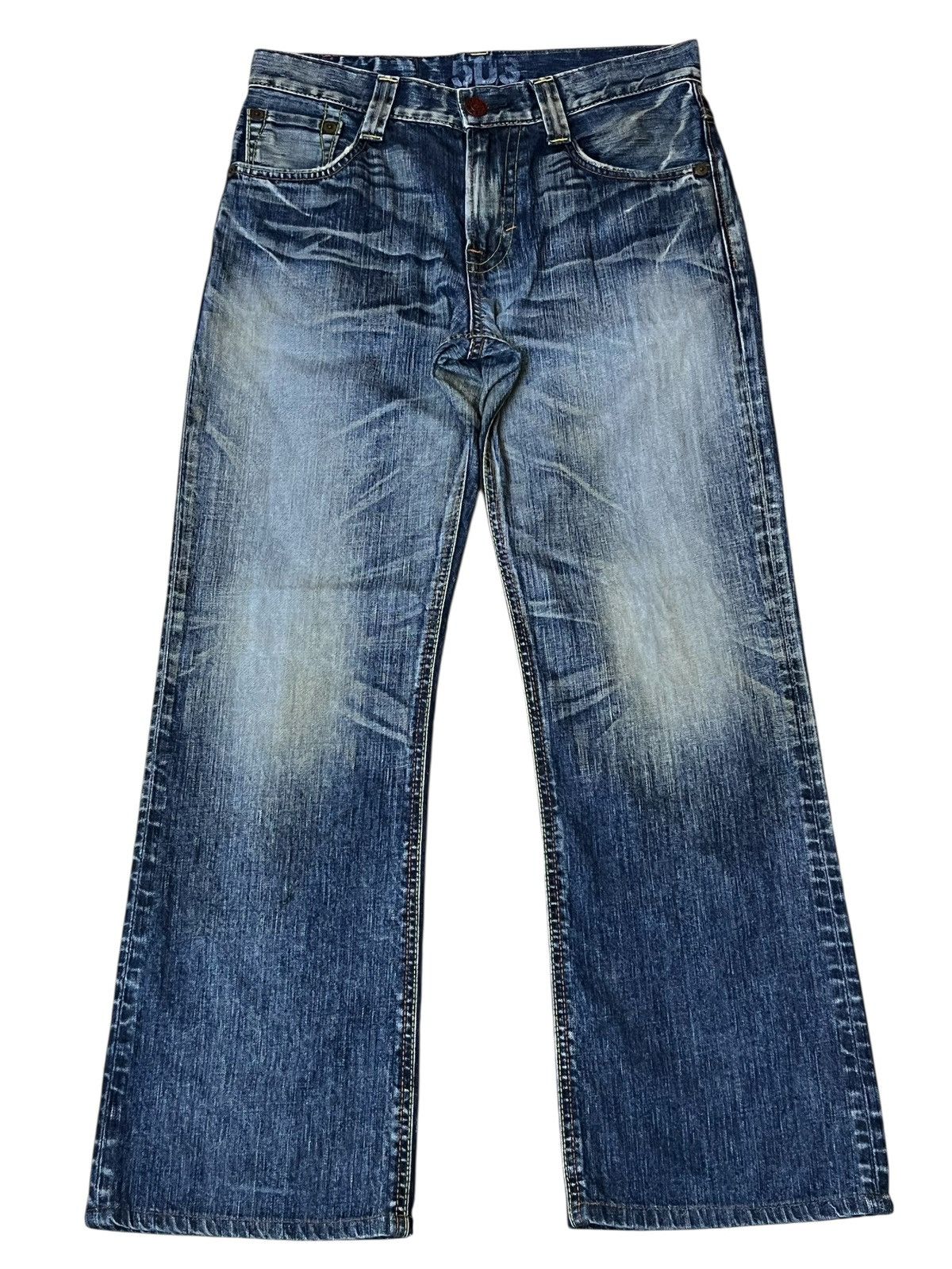 Edwin Vintage y2k EDWIN 503 BLUE TRIP straight cut whiskers jeans Size US 31 - 2 Thumbnail