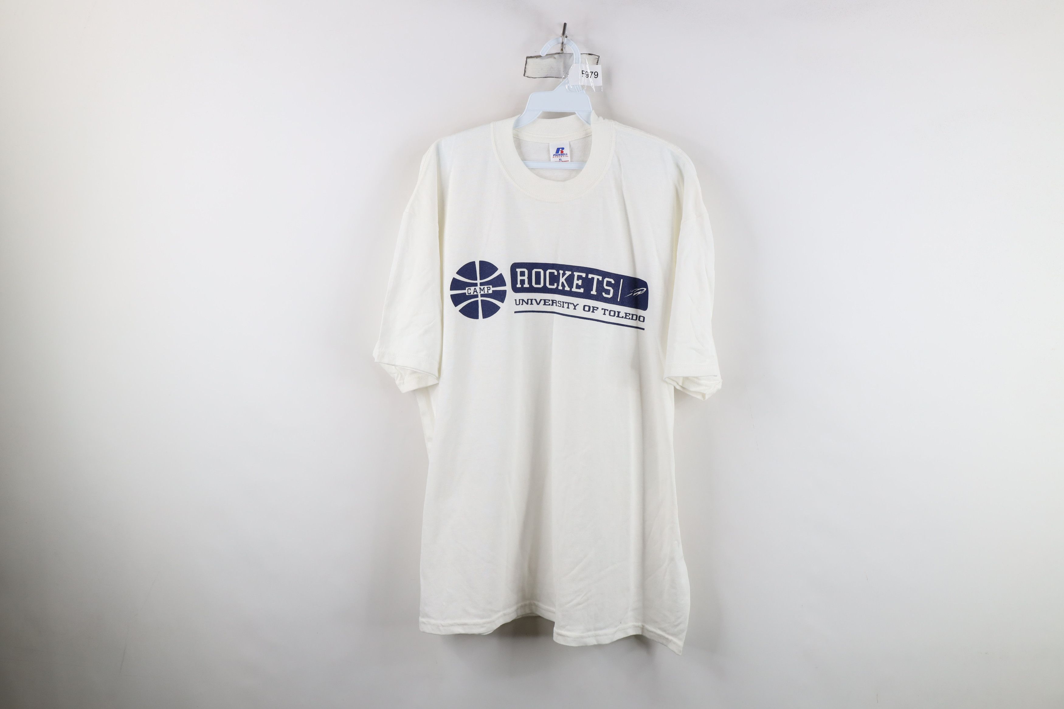 Russell Athletic Vintage 90s Russell Athletic Toledo Basketball T-Shirt White Size US XL / EU 56 / 4 - 1 Thumbnail