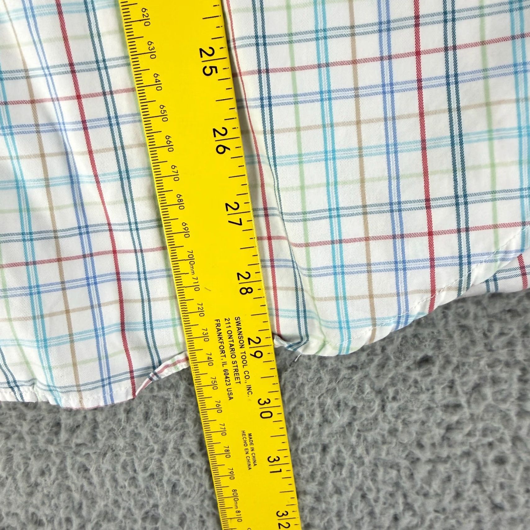Peter Millar Peter Millar Crown Soft Button-Up Shirt Mens Large White Plaid Cotton Silk LS Size US L / EU 52-54 / 3 - 6 Thumbnail