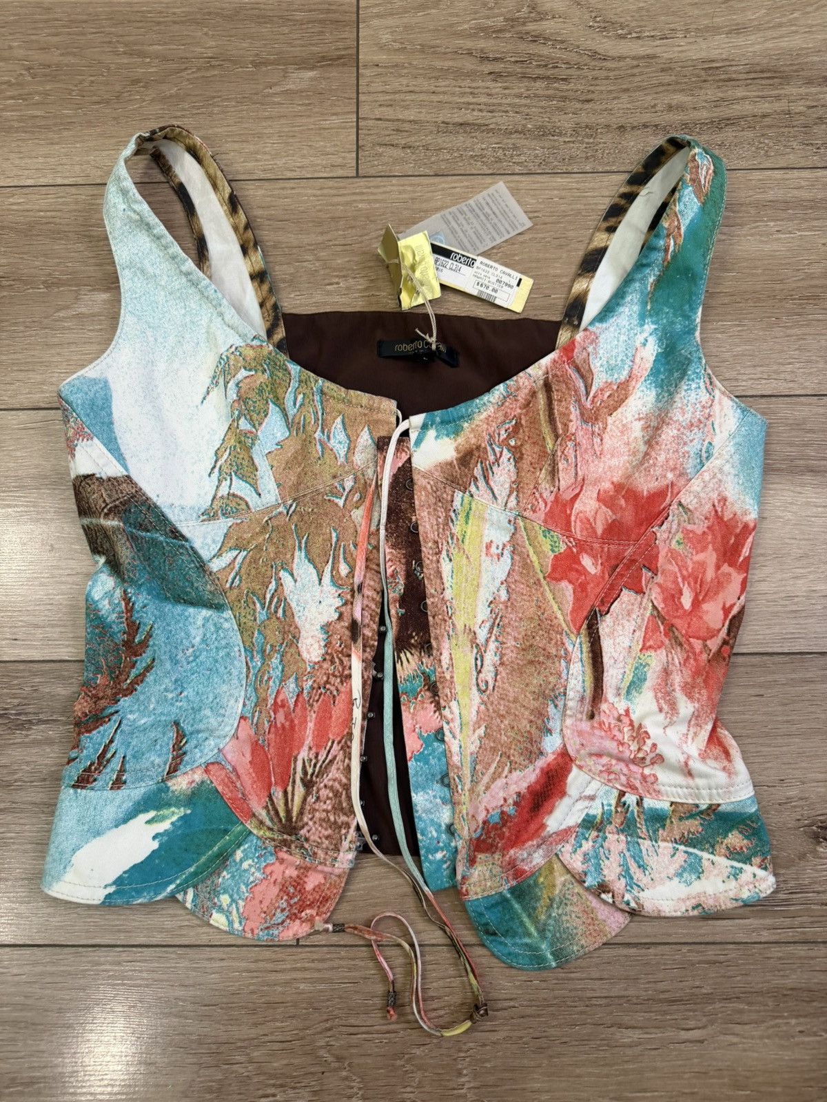 Roberto Cavalli Vintage Roberto Cavalli Abstract Corset Size L / US 10 / IT 46 - 1 Thumbnail