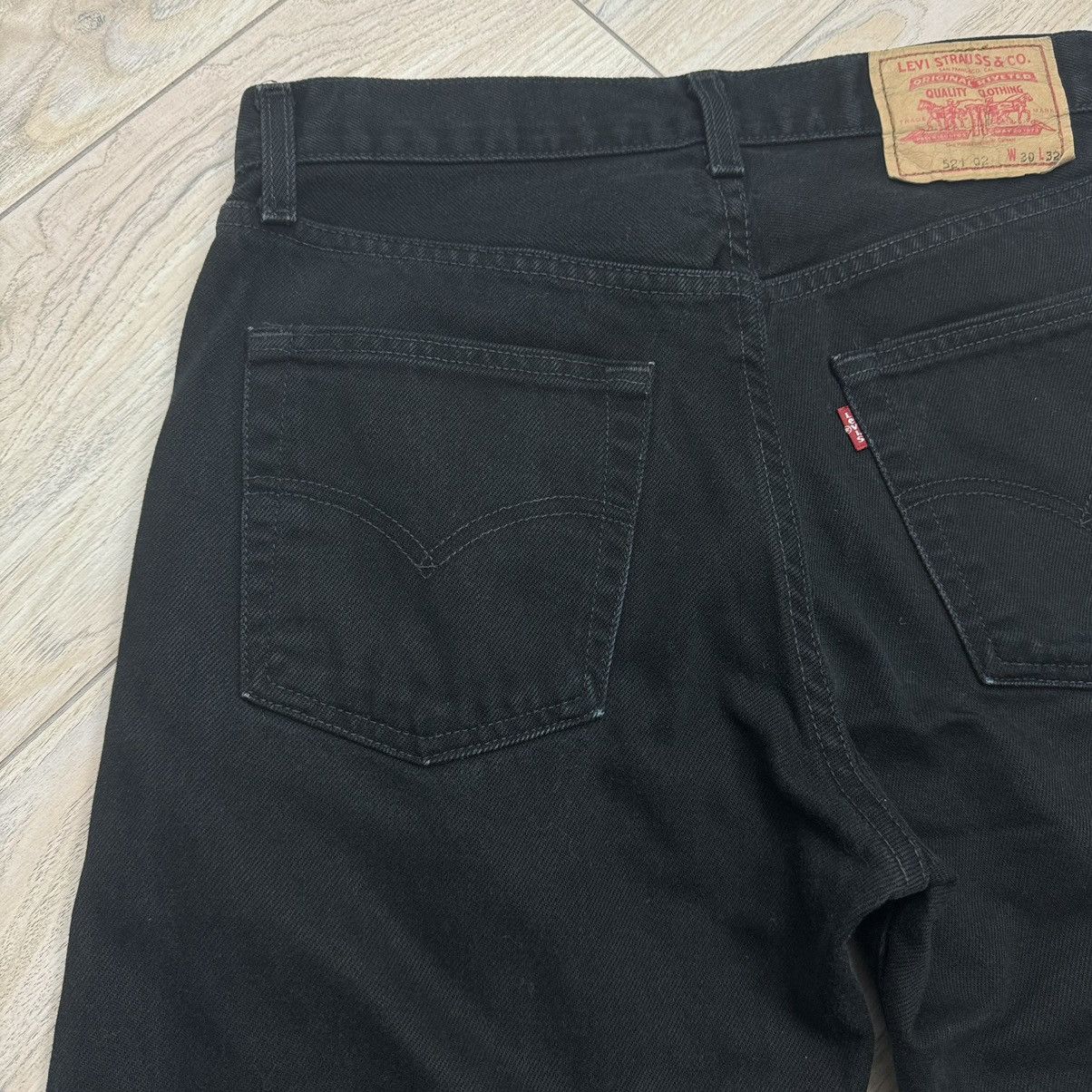 Levi's Crazy Vintage Y2K Levi’s 521 XX Black Wash Denim Jeans Size US 30 / EU 46 - 12 Thumbnail