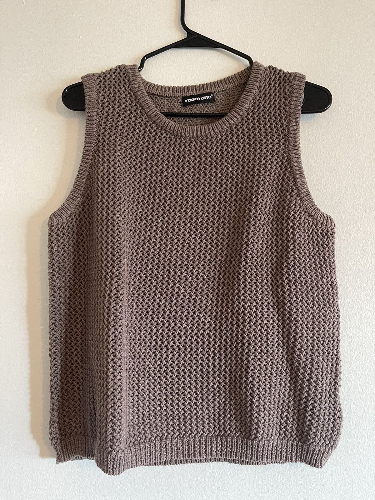 image of One Room Knit Tank Top in Brown, Men's (Size Medium)